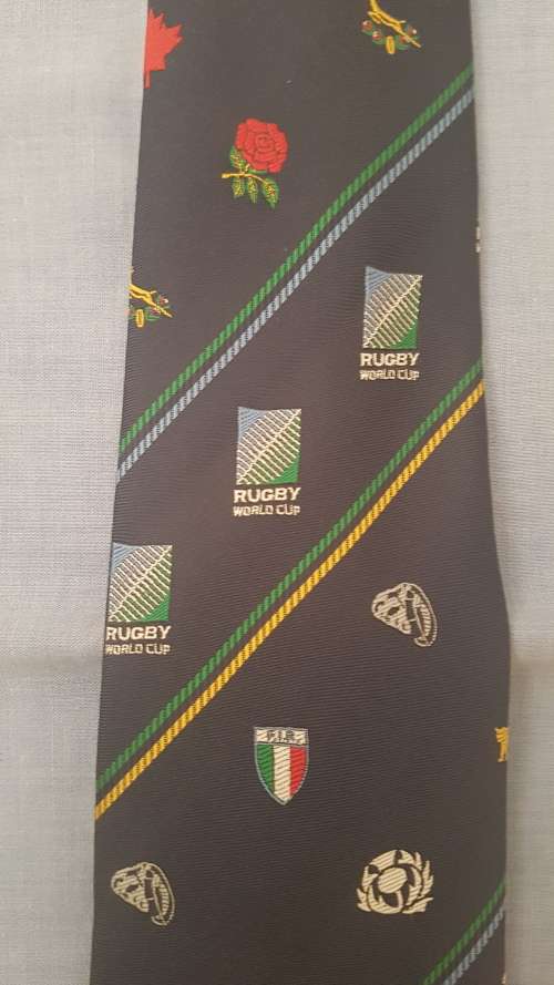 IRB Rugby World Cup 1995 Tie - All Nations Badges