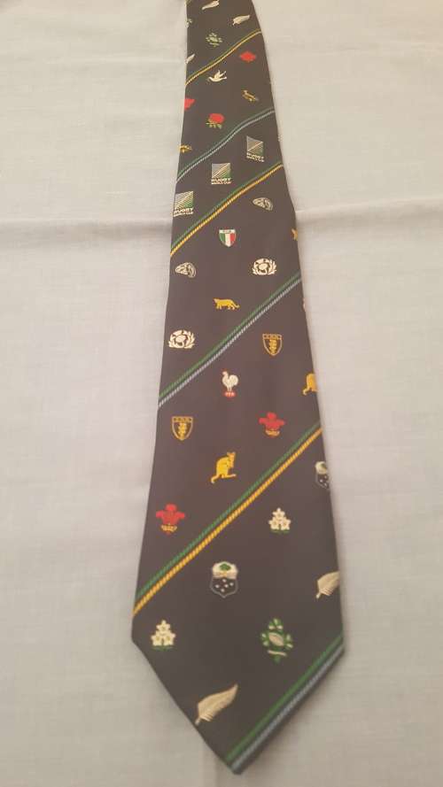 IRB Rugby World Cup 1995 Tie - All Nations Badges