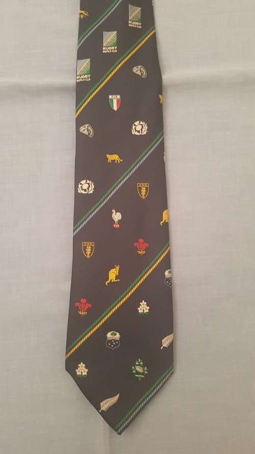 IRB Rugby World Cup 1995 Tie - All Nations Badges