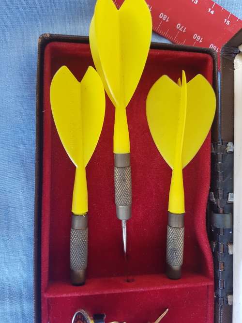 Stratton England Double Top Box - Darts and Cufflinks and Tie Clip Set