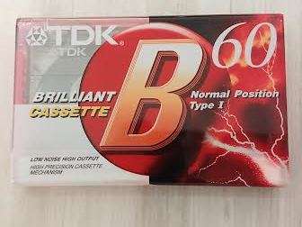 TDK B60 CASSETTES TAPES - 5 X NEW SEALED LOT