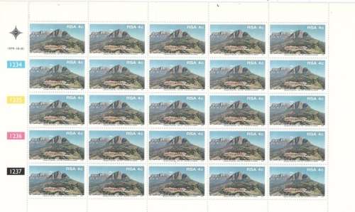 1979 RSA UMM FULL SHEET of 25 - 150th. ANNIVERSARY of CAPE TOWN UNIVERSITY.