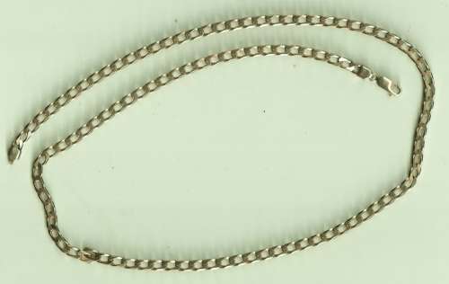 9ct SOLID GOLD CHAIN, WEIGHT 19.1 Grams (0.62 OUNCES) 57.0cm LONG.
