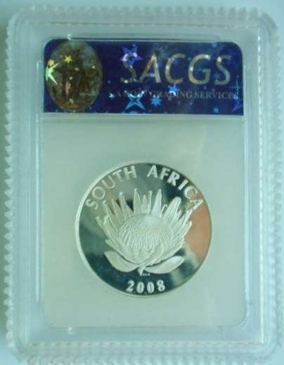 NICE  FROSTING ERROR.....Extreemly Scarce Mahatma Gandhi 2008 SILVER R1 GRADED PF - 67 ULTRA CAMEO!