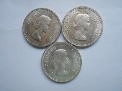 BID PER COIN -  THREE 1956 SILVER CROWNS, LOVELY CONDITION AS PER SCANS.