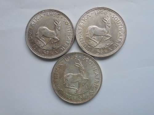BID PER COIN -  THREE 1956 SILVER CROWNS, LOVELY CONDITION AS PER SCANS.