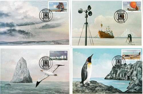 SET of 4, 1983 RSA WEATHER - MAXI CARDS