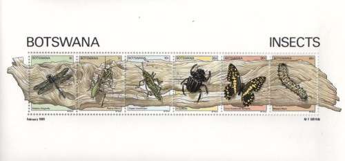 1981 INSECTS MINIATURE SHEET. UMM.