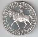 1977 BRITISH PROOF STERLING SILVER CROWN - 28,276 grams, in CAPSULE & BLUE PRESENTATION BOX.