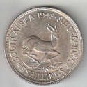 1948 SA  SILVER FIVE SHILLINGS.  ENCAPSULATED. LOVELY LOOKING COIN.