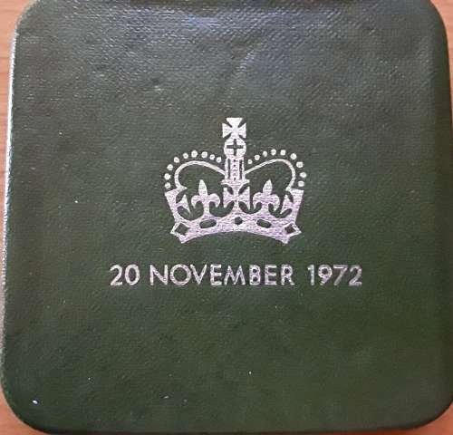 BRITISH 1972 PROOF STG. SILVER CROWN IN ROYAL MINT PRESENTATION BOX.