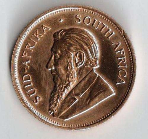 For Platinum****** ONE OUNCE 1973 GOLD KRUGER RAND in S A MINT RED BOX, as per Scan...Box not shown!