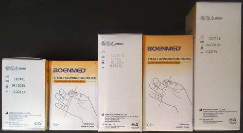 COPPER HANDLED ACUPUNCTURE NEEDLES CE 0197 CERTIFIED.