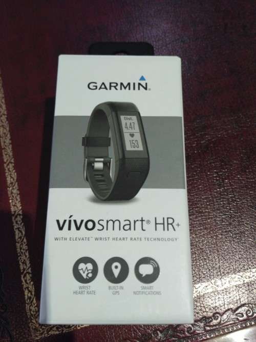 Garmin Vivosmart HR + GPS Fitness watch, Black, Regular size, Perfect Condition!
