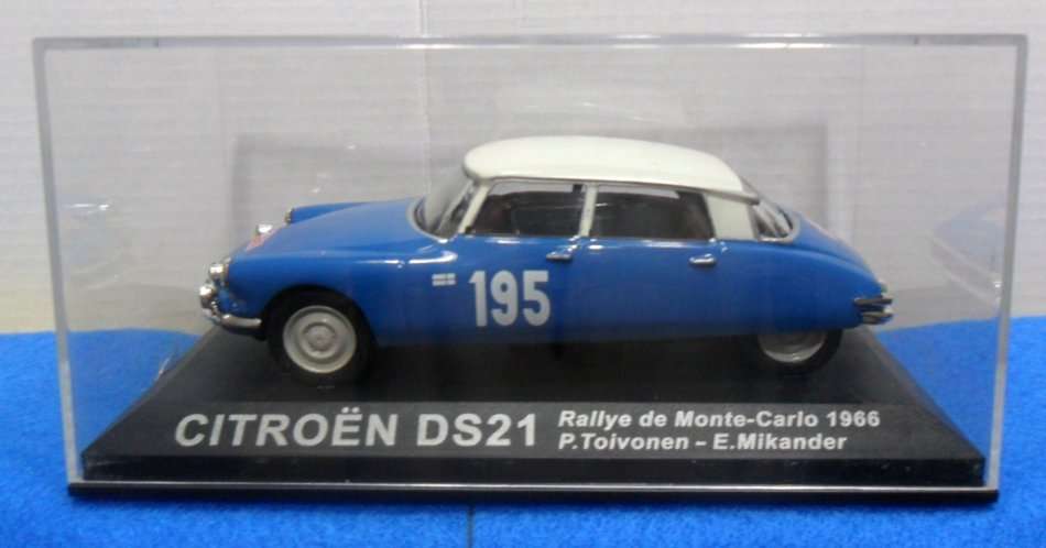 IXO / DeAGOSTINI 1966 CITROEN DS 21 " RALLY CAR COLLECTION " MINT WITH DISPLAY BOX