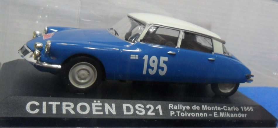 IXO / DeAGOSTINI 1966 CITROEN DS 21 " RALLY CAR COLLECTION " MINT WITH DISPLAY BOX