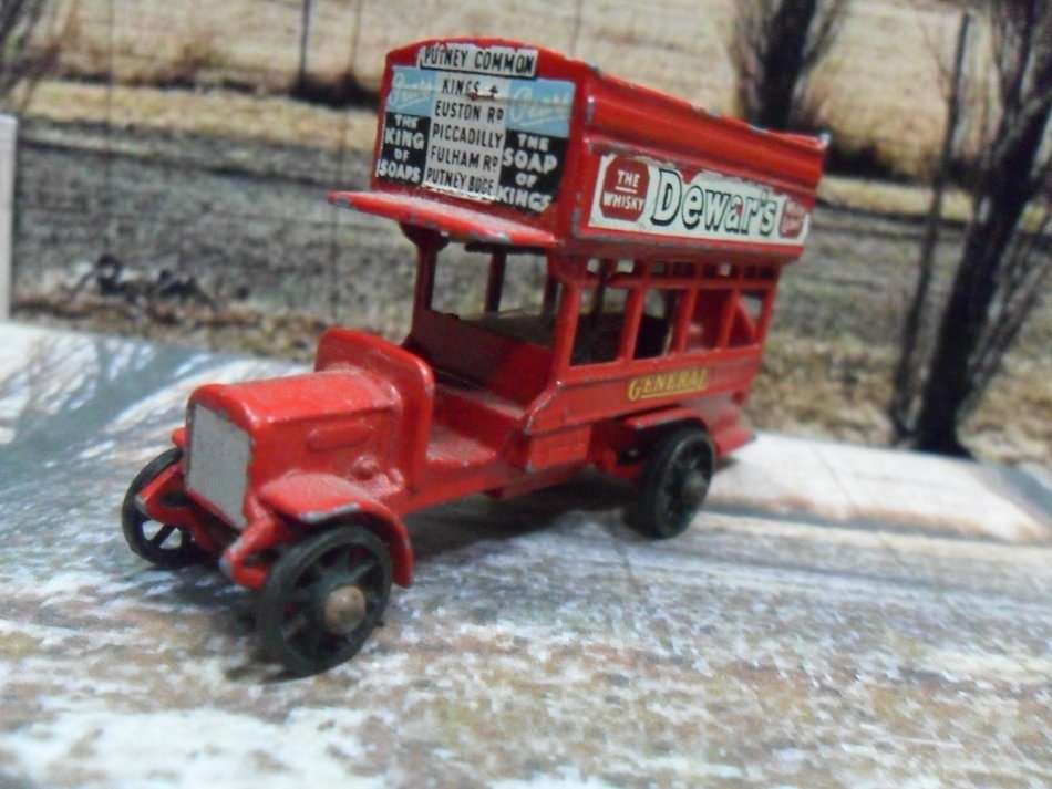 RARE 1956 LESNEY / MATCHBOX  NO Y2A  1910-1920 B TYPE BUS - ORIGINAL- MISSING DRIVER - NO BOX