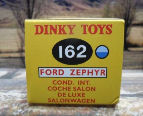 STUNNING ATLAS DINKY NO 162 FORD ZEPHYR SALOON  ` TWO - TONE BLUE VERSION `  MINT ( AS NEW )   BOXED