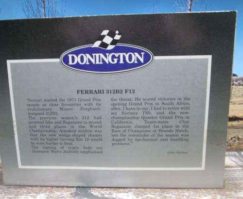 LTD EDITION  1995 CORGI 97376 FERRARI 312B2 F12 ` 1971 SA GRAND PRIX - CLAY REGAZZONI ` MINT - BOXED