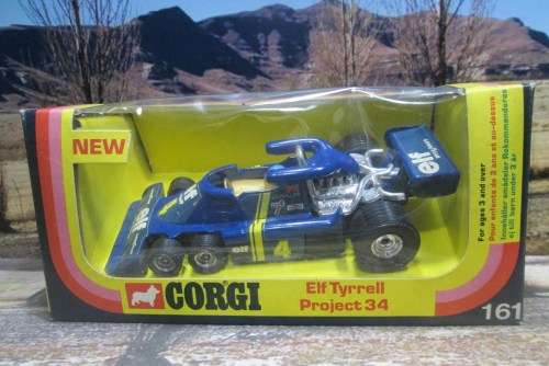 RARE 1976 CORGI NO 161  ELF TYRRELL PROJECT 34  ` 1976 SWEDISH GP - JODY  SCHECKTER  -  MINT - BOXED
