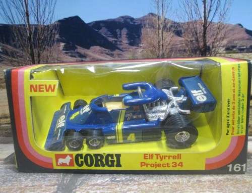 RARE 1976 CORGI NO 161  ELF TYRRELL PROJECT 34  ` 1976 SWEDISH GP - JODY  SCHECKTER  -  MINT - BOXED