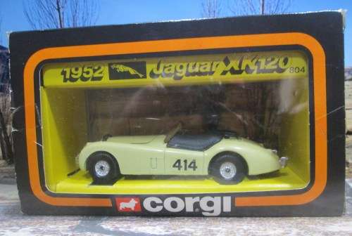 1983  CORGI NO 804  1952 JAGUAR XK 120 ` RALLY DES ALPES `  -  GOOD ORIG  COND WITH FAIRLY GOOD  BOX