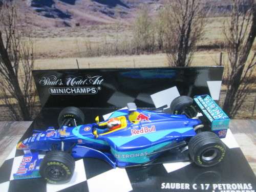 MINICHAMPS NO 430 980015  - 1998   SAUBER C 17 PETRONAS   ` JOHNNY  HERBERT  ` MINT IN DISPLAY CASE