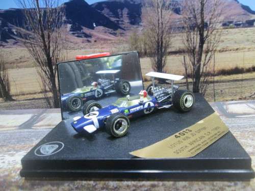 QUARTZO  NO 4013  -  LOTUS 49B  ` JO  SIFFERT ` 4TH SOUTH AFRICAN  G.P. 1969 -  MINT IN DISPLAY CASE