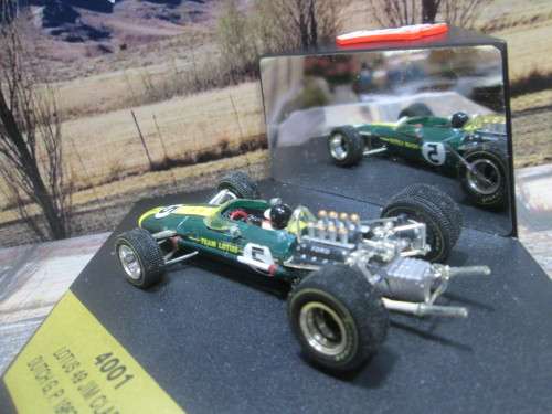 QUARTZO  NO 4001  -  1967 LOTUS 49  ` JIM CLARK  ` WINNER 1967 DUTCH  G.P.  MINT IN DISPLAY CASE