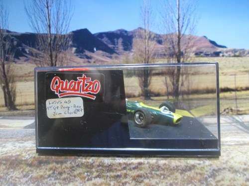 QUARTZO  NO 4001  -  1967 LOTUS 49  ` JIM CLARK  ` WINNER 1967 DUTCH  G.P.  MINT IN DISPLAY CASE