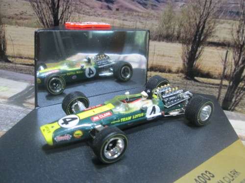 QUARTZO NO 4003 -  1968 LOTUS 49  ` JIM CLARK  ` WINNER 1968 SOUTH AFRICA G.P.  MINT IN DISPLAY CASE