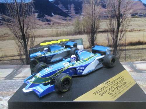 STUNNING ONYX  243 -  PACIFIC FORD PR02  `BERTRAND GACHOT `` 1995 CANADA G.P. - MINT IN DISPLAY CASE