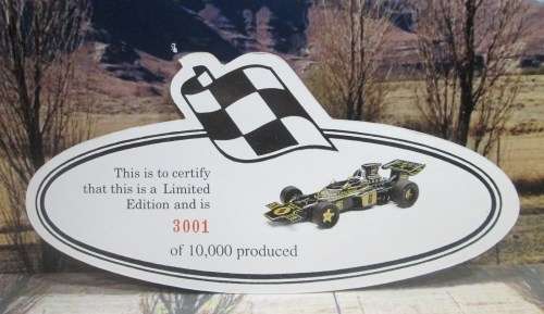 LTD EDIT 1995 CORGI NO 97377 , 1972 LOTUS 72D - FORD COSWORTH V8  ` E . FITTIPALDI `  MINT - BOXED