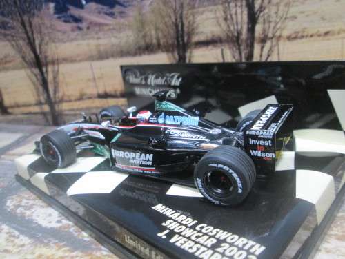 LTD EDIT MINICHAMPS 400 030089 - MINARDI COSWORTH SHOWCAR 2003 `J. VERSTAPPEN ` MINT IN DISPLAY CASE