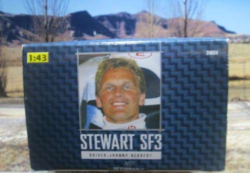 STUNNING HOT WHEELS  NO 24624  1999  STEWART  SF3  ` J . HERBERT  ` MINT -  BOXED WITH  DISPLAY CASE