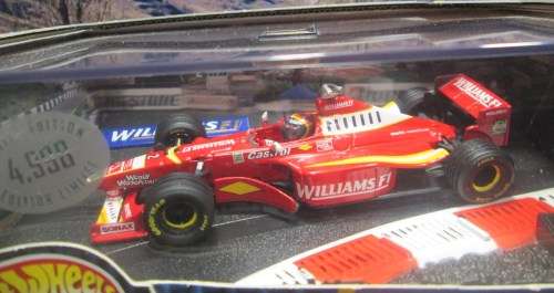 LTD EDIT HOT WHEELS NO 22806  1998 WILLIAMS FW20  ` H . FRENTZEN  ` MINT -  BOXED WITH  DISPLAY CASE