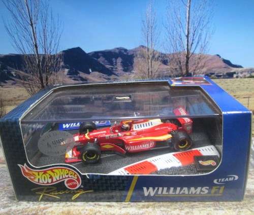 LTD EDIT HOT WHEELS NO 22806  1998 WILLIAMS FW20  ` H . FRENTZEN  ` MINT -  BOXED WITH  DISPLAY CASE