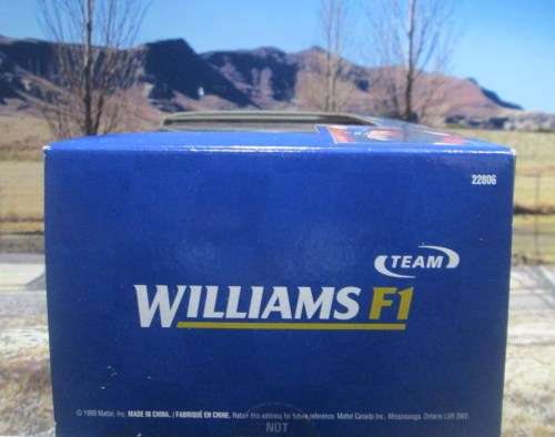 LTD EDIT HOT WHEELS NO 22806  1998 WILLIAMS FW20  ` H . FRENTZEN  ` MINT -  BOXED WITH  DISPLAY CASE