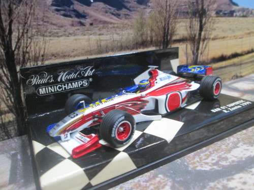 EXTREMELY RARE MINICHAMPS NO  430 990023 - 1999 BAR 01 SUPERTEC  `R. ZONTA  ` MINT IN DISPLAY CASE