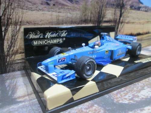 LTD EDIT MINICHAMPS NO 430 000082 - 2000 BENETTON PLAYLIFE SHOWCAR  `A . WURZ ` MINT IN DISPLAY CASE
