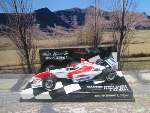 LTD EDIT MINICHAMPS  400 040086 - 2004  PANASONIC TOYOTA RACING ` C DA  MATTA ` MINT IN DISPLAY CASE