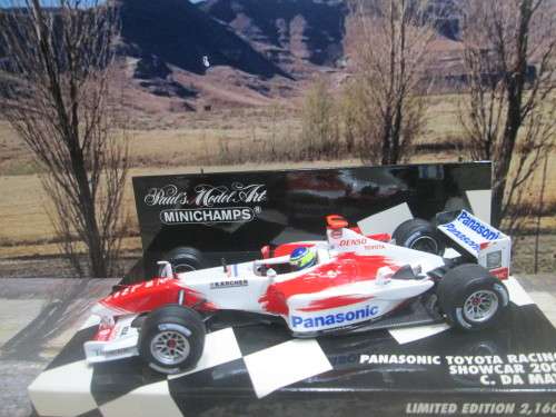 LTD EDIT MINICHAMPS  400 040086 - 2004  PANASONIC TOYOTA RACING ` C DA  MATTA ` MINT IN DISPLAY CASE