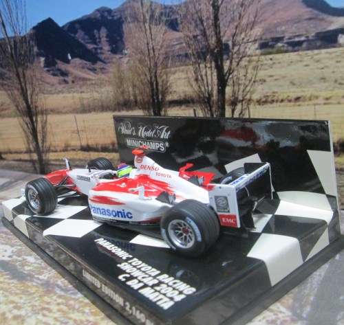LTD EDIT MINICHAMPS  400 040086 - 2004  PANASONIC TOYOTA RACING ` C DA  MATTA ` MINT IN DISPLAY CASE
