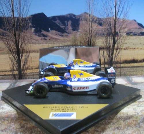 VERY RARE STUNNING ONYX  -  1991  WILLIAMS RENAULT FW14  ` N MANSELL ``  MINT IN DISPLAY CASE