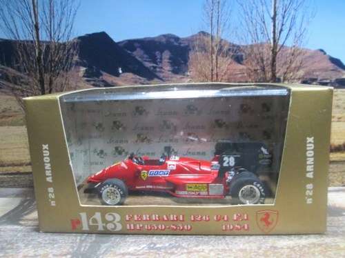 VERY RARE ,  STUNNING  BRUMM NO R143 1984  FERRARI 126 C4  F1  ` NO 28 RENE  ARNOUX  `  MINT - BOXED