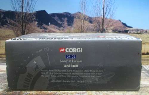 VERY RARE LTD EDIT 2000  CORGI  07105  -  LAND ROVER SERIES 2 - 109  ` CHROME PLATED `  MINT - BOXED