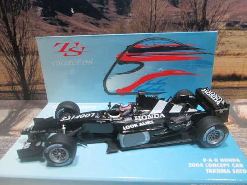 RARE MINICHAMPS  518 034399 - 2004   B- A- R HONDA CONCEPT CAR  ` TAKUMA SATO ` MINT IN DISPLAY CASE