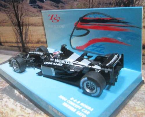 RARE MINICHAMPS  518 034399 - 2004   B- A- R HONDA CONCEPT CAR  ` TAKUMA SATO ` MINT IN DISPLAY CASE