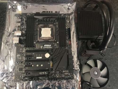 Intel i7 6900k CPU, MSi X99A SLI Plus M/B, Corsair H60 cooler **BUNDLE**
