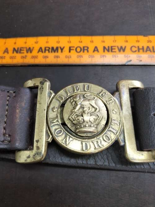 Anglo Boer War British Leather Belt with Buckle